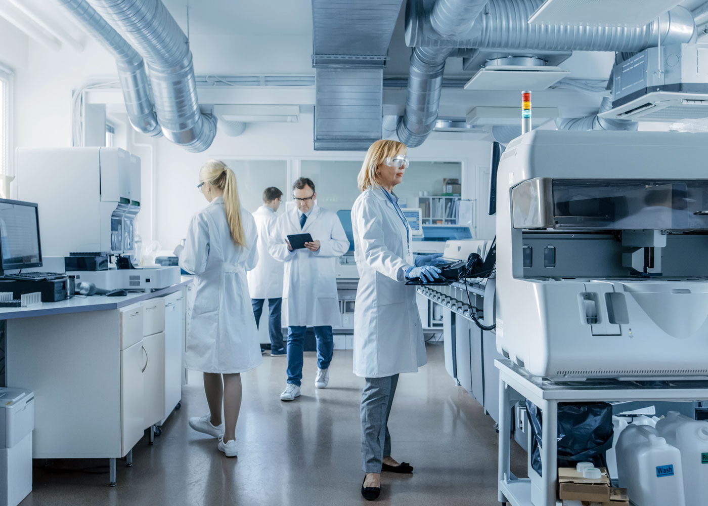 Pharmacists working in a lab.